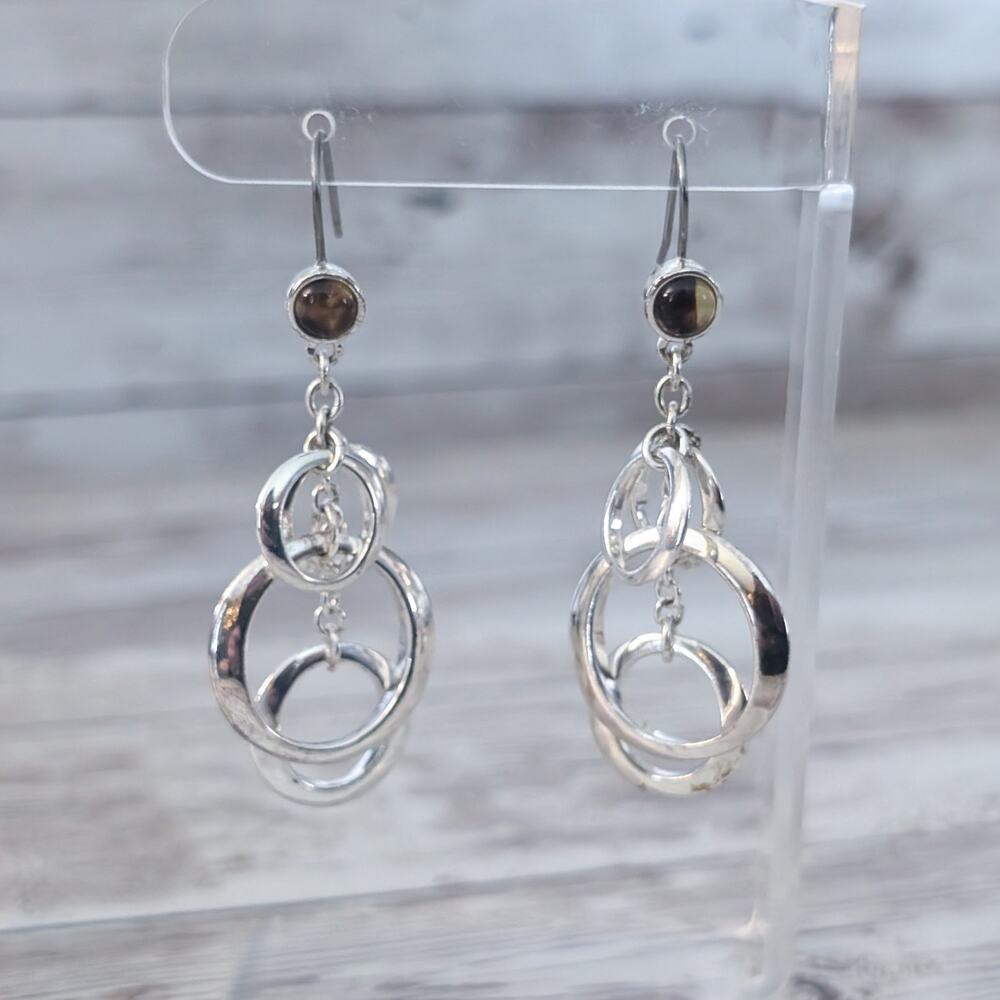 Marvella Earrings Silver Tone Dangle Earrings for Pierced Ears